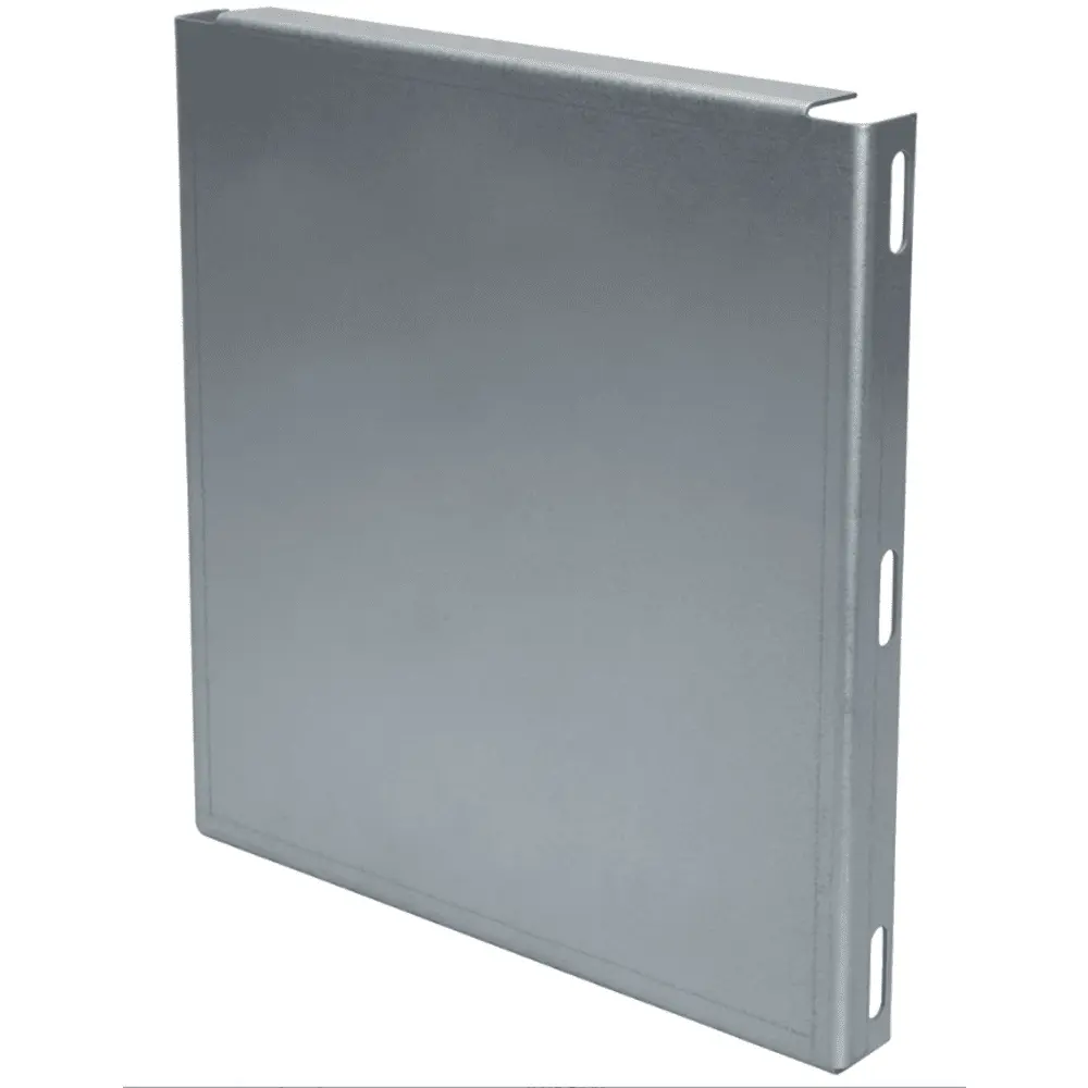 NEMA 1 Wireway Fitting, 10" x 10" End Cap, Gray 1 NEMA 1 Wireway Fitting, 10" x 10" End Cap, Gray