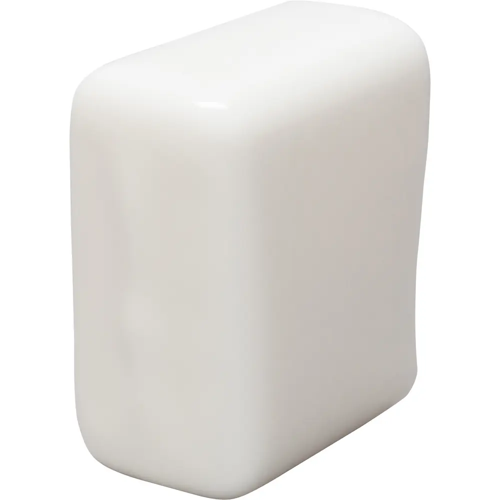 0.81" x 1.25" x 1.62" End Cap, White