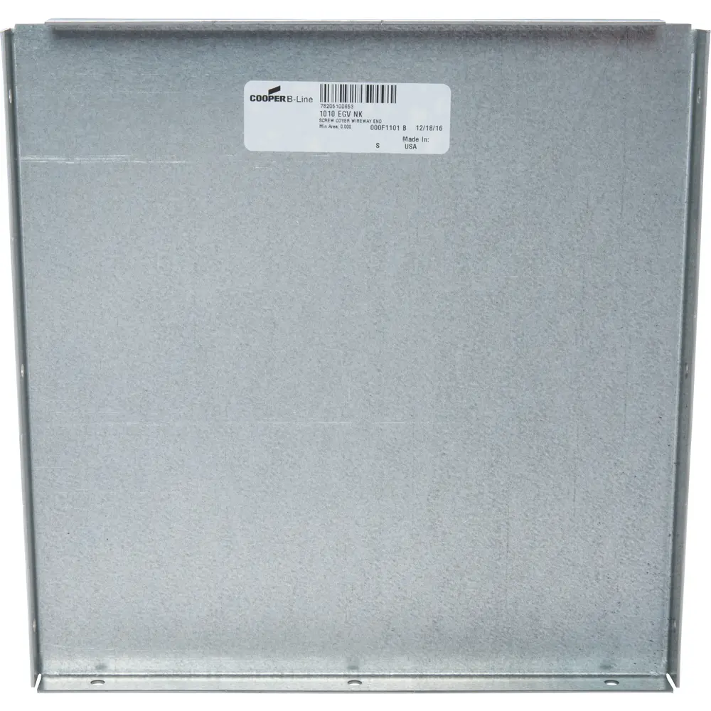10" x 10" Wireway, NEMA 1, Galvanized Steel