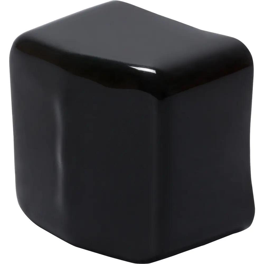 1.62" x 1.25" Plastic End Cap, Black