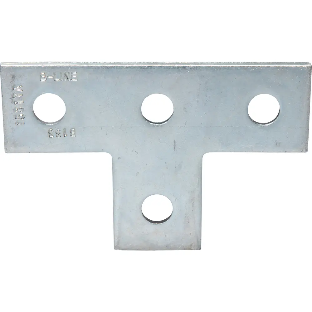 4-Hole Cross Plate, Flat, 5.37" x 1.62", 1/4" Gauge, Steel