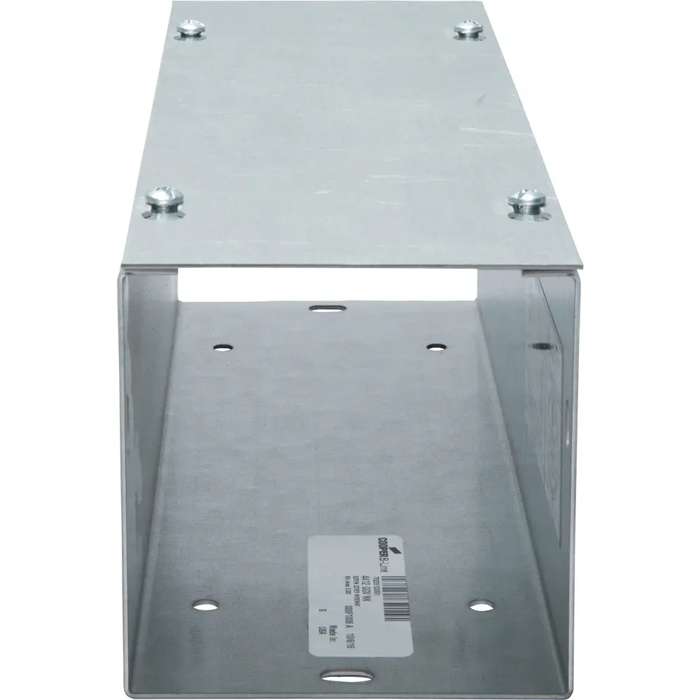 4" x 4" x 12" Lay-In Wireway w/ Screw Cover, NEMA 1, Galvanized Steel