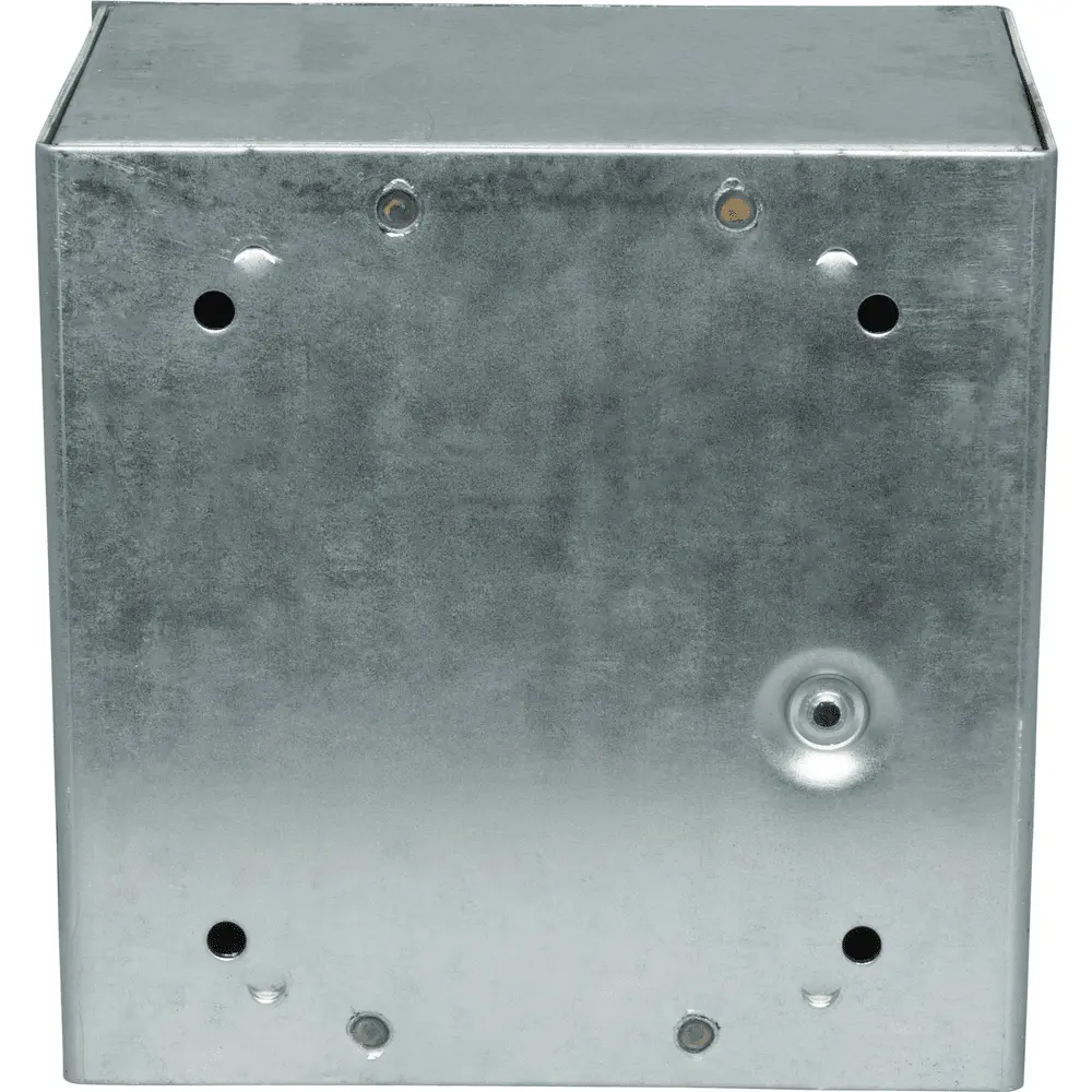 6" x 6" x 4" Junction Box, NEMA 1, No Knockouts, Galvanized