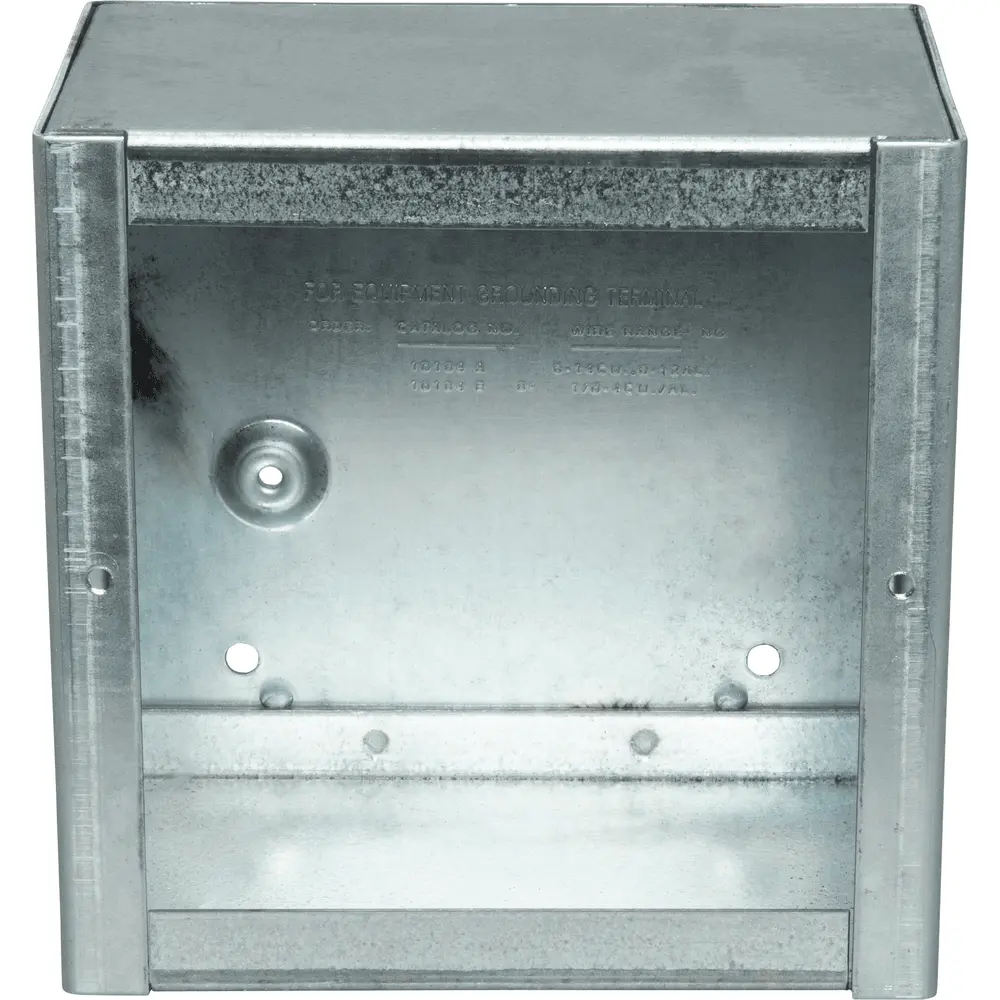 6" x 6" x 4" Junction Box, NEMA 1, No Knockouts, Galvanized