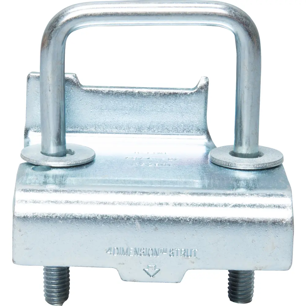 Beam Clamp, 3/4" Max Flange, for 1-5/8" to 2" High Channel, Zinc