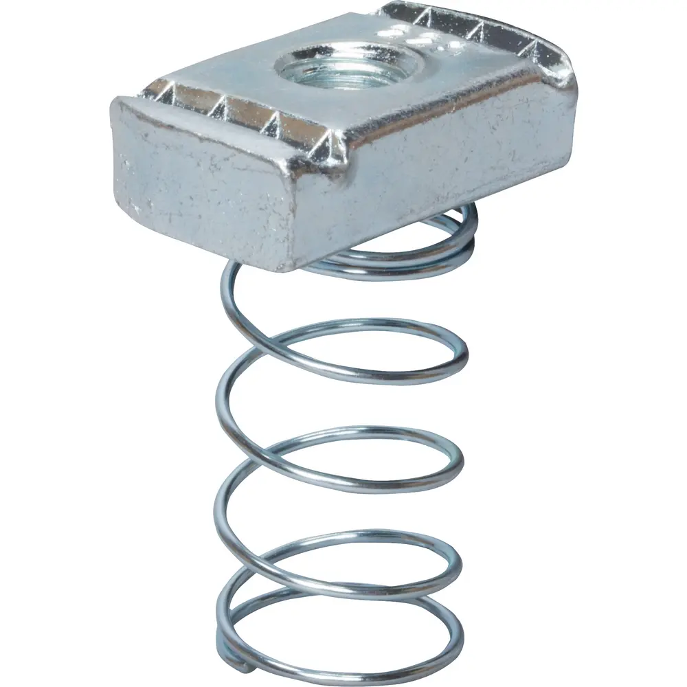 Zinc Spring Nut, 1/2" Nut, 1/2"-13 Thread