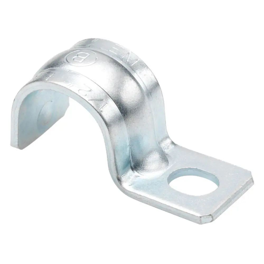 1/2 in. Rigid 1-Hole Pipe Strap, Zinc Plated Steel