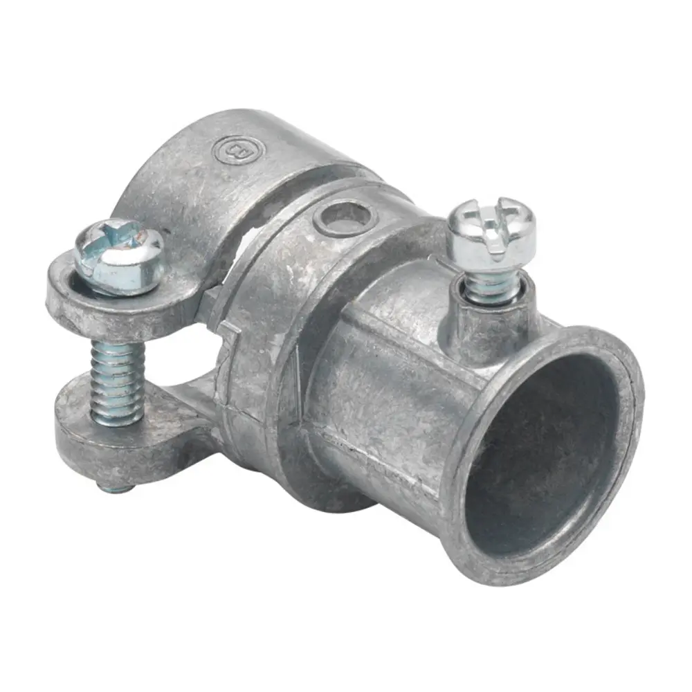 1/2" to 1/2" Combination EMT To FMC Transition Coupling, Zinc Die Cast