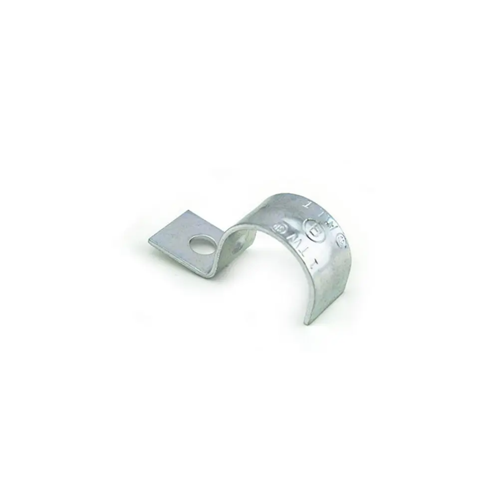 1 in. EMT 1-Hole Strap, Zinc Plated Steel