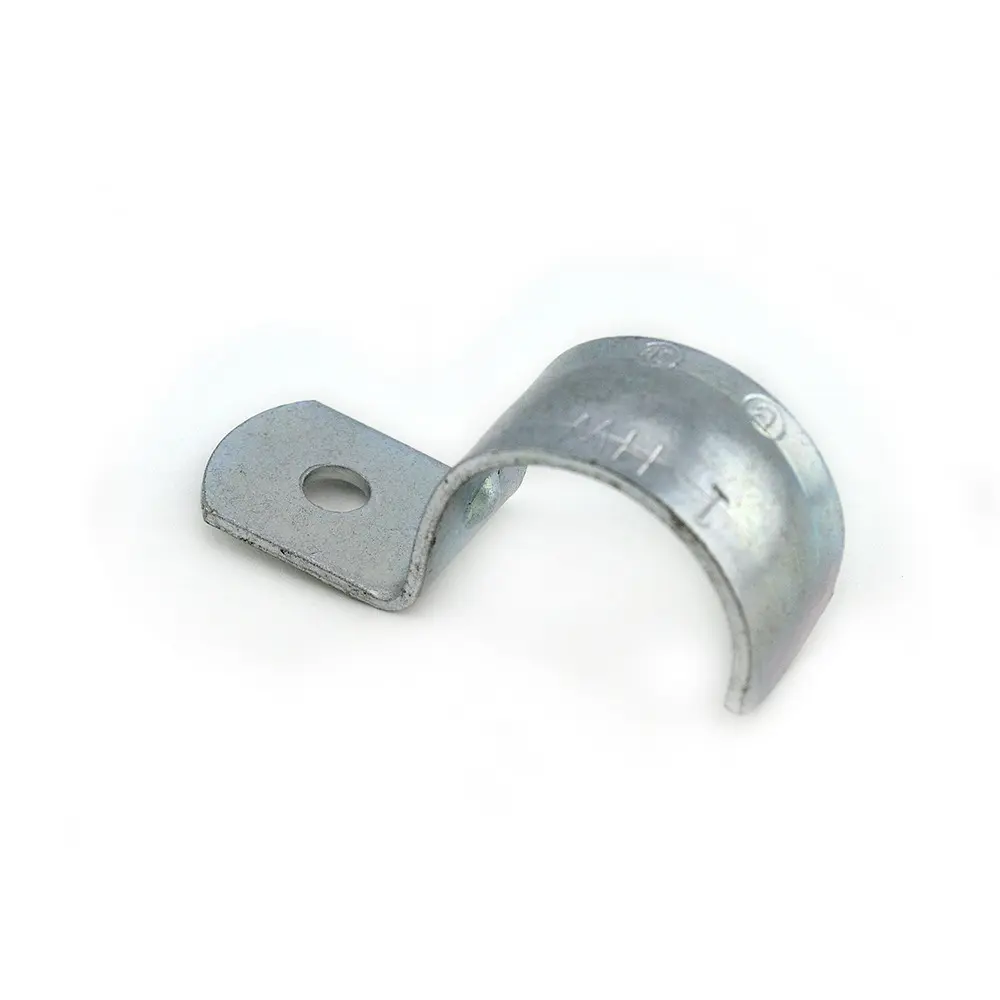 1 in. Rigid 1-Hole Pipe Strap, Zinc Plated Steel