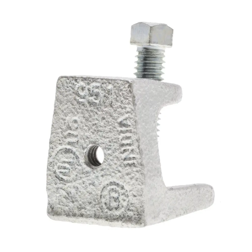 1" Insulator Support Beam Clamp, Malleable Iron, Tap Size 1/4 to 20