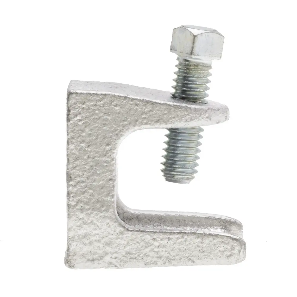 1" Insulator Support Beam Clamp, Malleable Iron, Tap Size 1/4 to 20