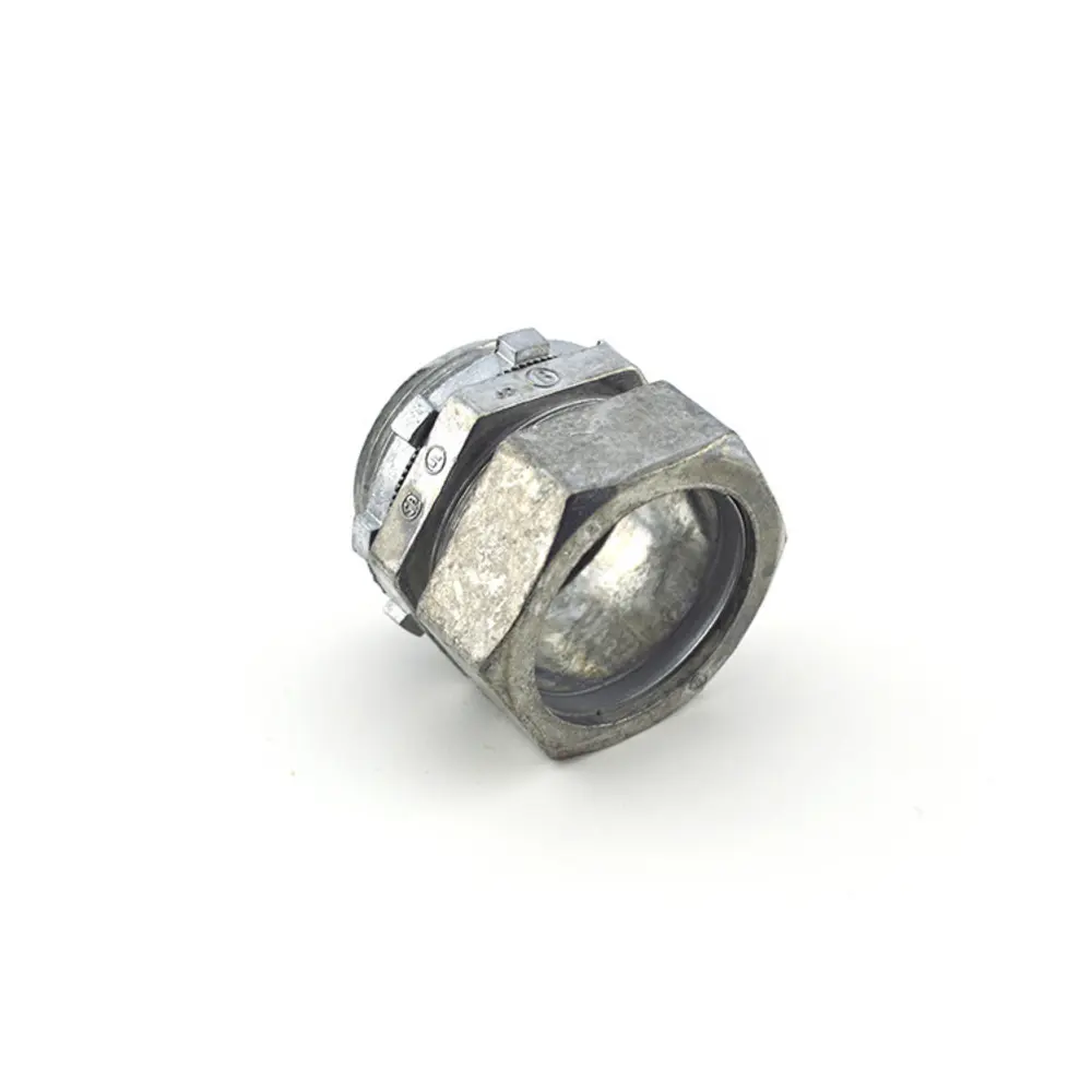 2" Screw-on EMT Compression Connector, Zinc Die Cast 1 2" Screw-on EMT Compression Connector, Zinc Die Cast