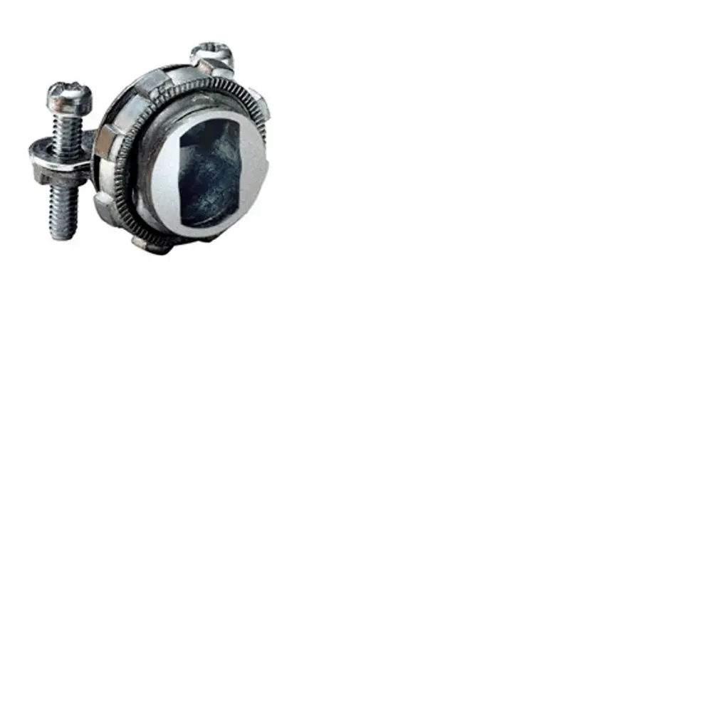 3/8" 2-Screw Strap AC/MC Connector, Zinc Die-Cast