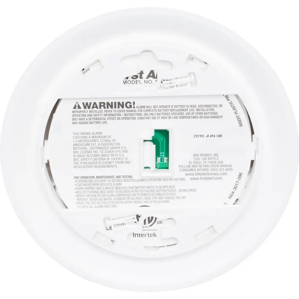 9V Battery Ionization Smoke Alarm