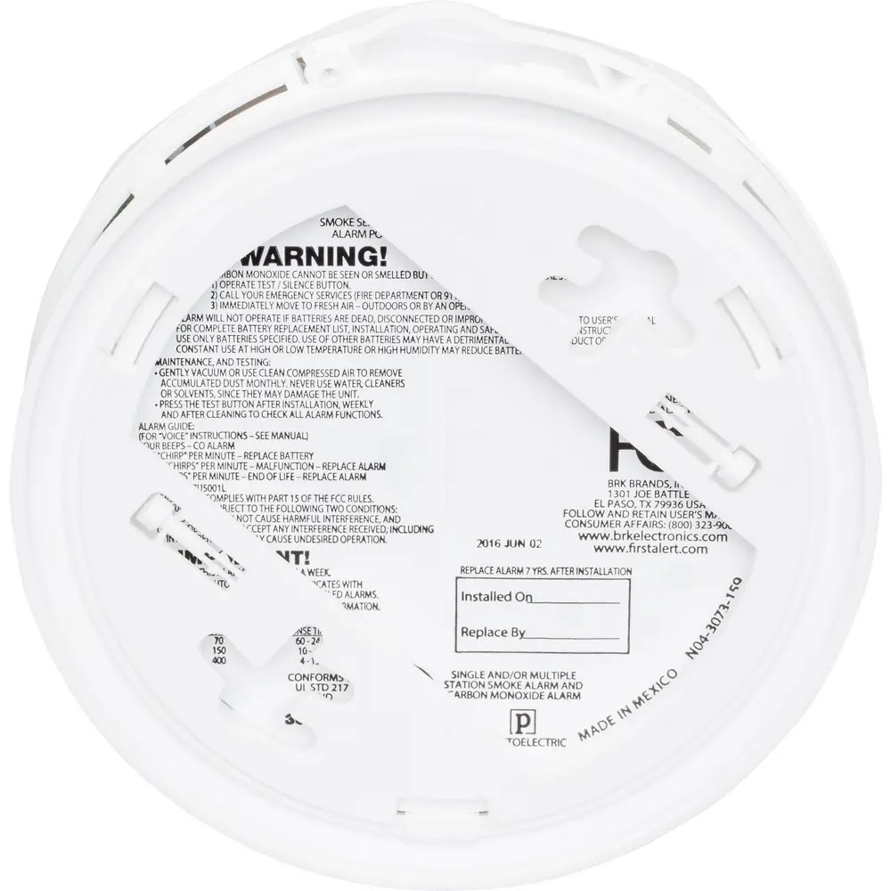 Wireless Interconnect Battery Smoke/CO Combo Alarm w/ Voice