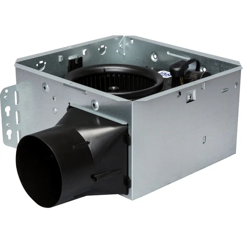Flex Series Ceiling Room Side Installation Bathroom Exhaust Fan with Light, 80 CFM