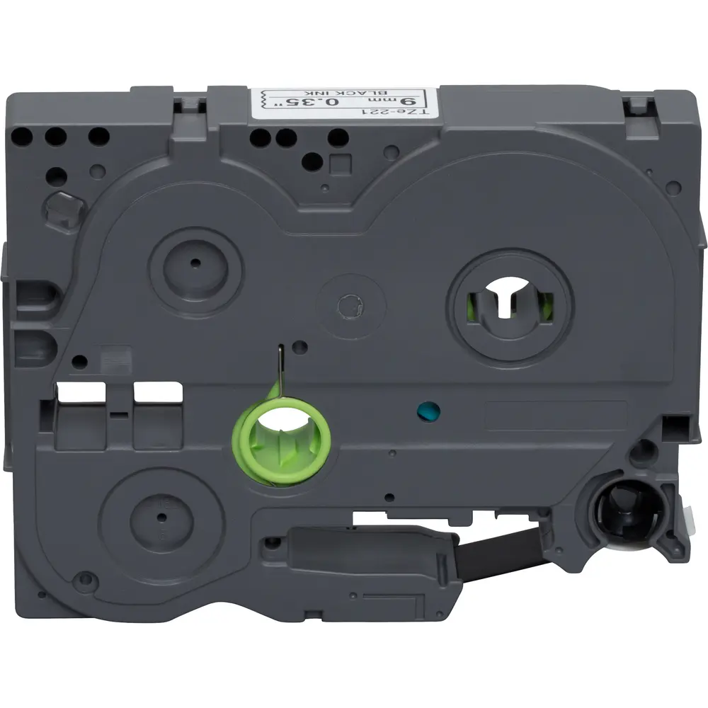 3/8" Black Print on White Label Tape