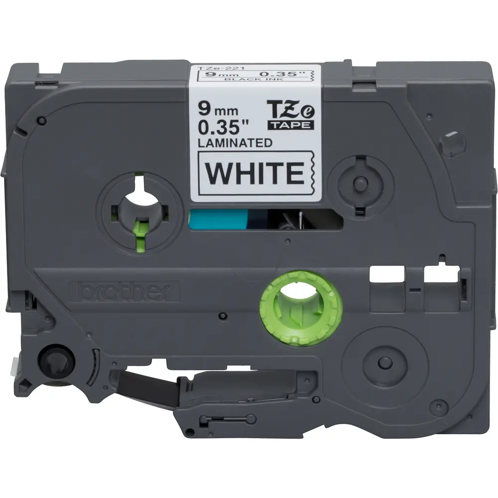 3/8" Black Print on White Label Tape