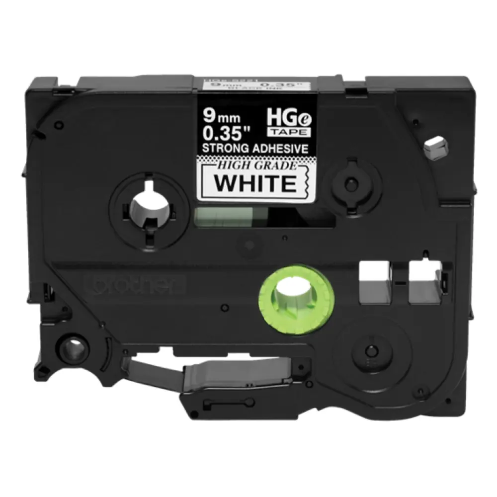 Black on White Extra Strength Adhesive Laminated Tape, 0.35"
