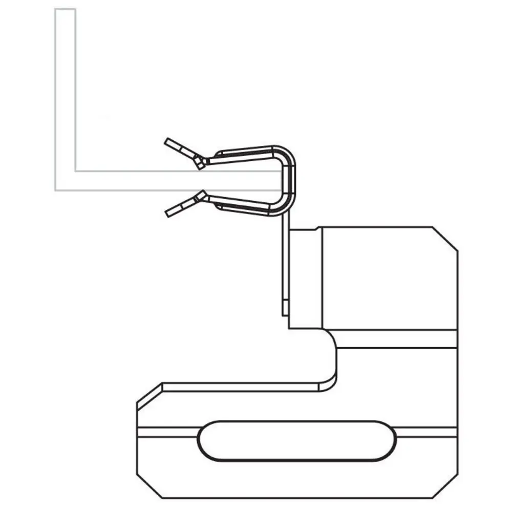 1/8" 90° Strap Hanger w/ Flange Clip