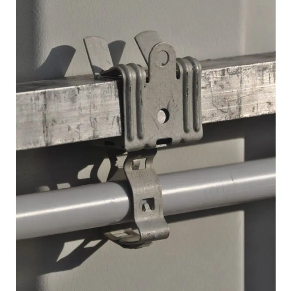 Conduit/Pipe to Flange Clip, 1/2"- 3/4" EMT, 9/16" - 3/4" Flange