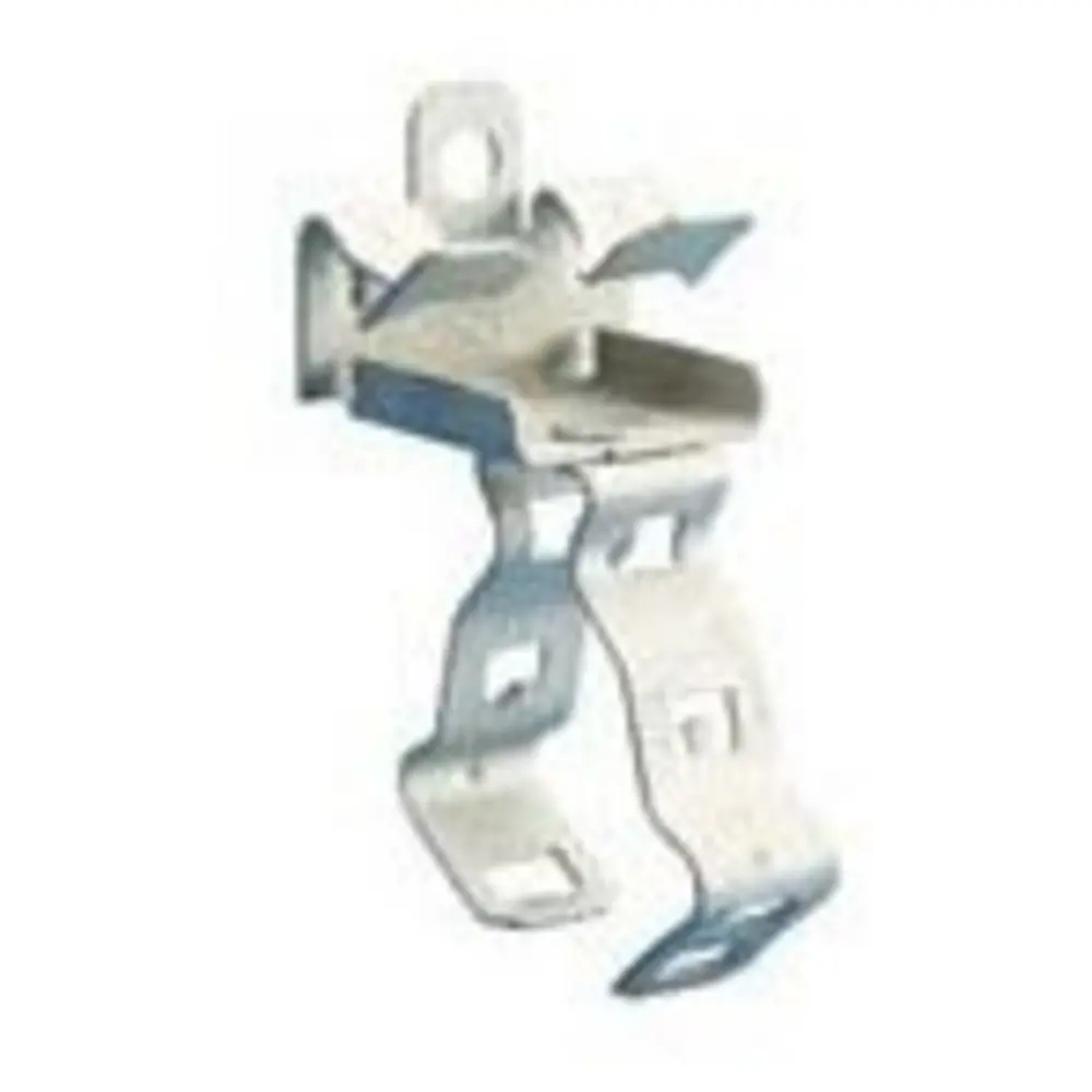 EM-M Conduit/Pipe to Flange Clip, Spring Steel, 3/4", 1" EMT, 1/8"-1/4" Flange