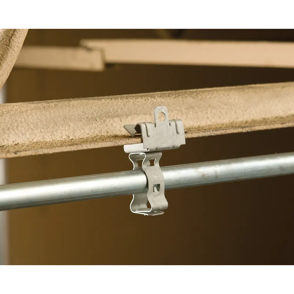 EM-M Conduit/Pipe to Flange Clip, Spring Steel, 3/4", 1" EMT, 5/16"-1/2" Flange 1 EM-M Conduit/Pipe to Flange Clip, Spring Steel, 3/4", 1" EMT, 5/16"-1/2" Flange
