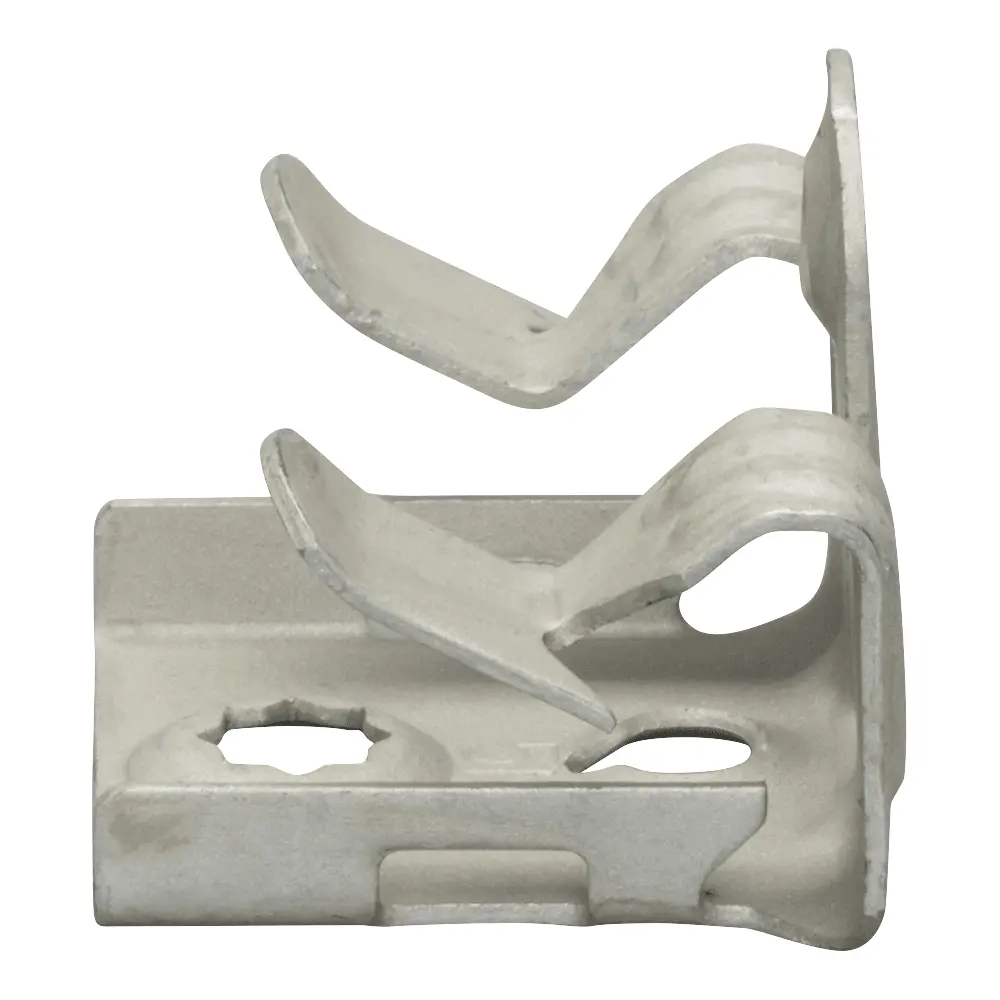 Hammer-On Flange Clip, Bottom Mount, Spring Steel, 5/16" to 1/2" Flange