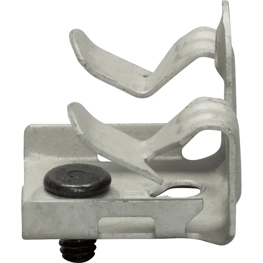 Hammer-On Flange Clip, Bottom Mount w/ Stud, Spring Steel, 5/16"-1/2" Flange