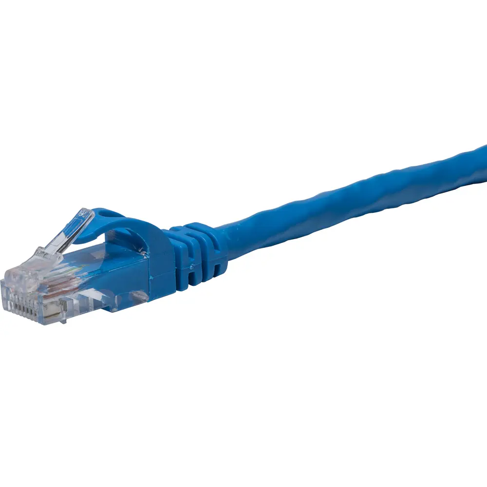7' Cat6, Blue, 23 AWG, 4 Pair, Unshielded, Solid, Copper,