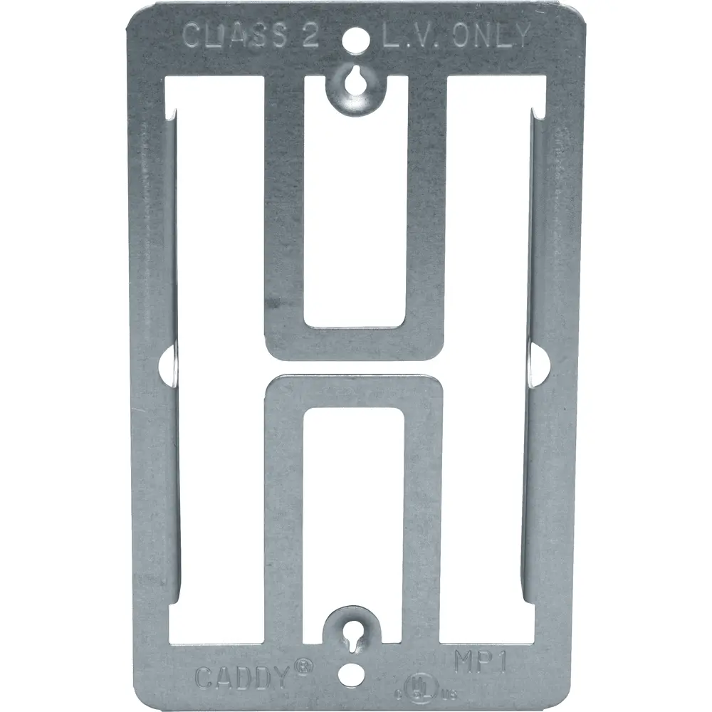 Low Voltage Mounting Plate, Single-Gang, Silver 2 Low Voltage Mounting Plate, Single-Gang, Silver