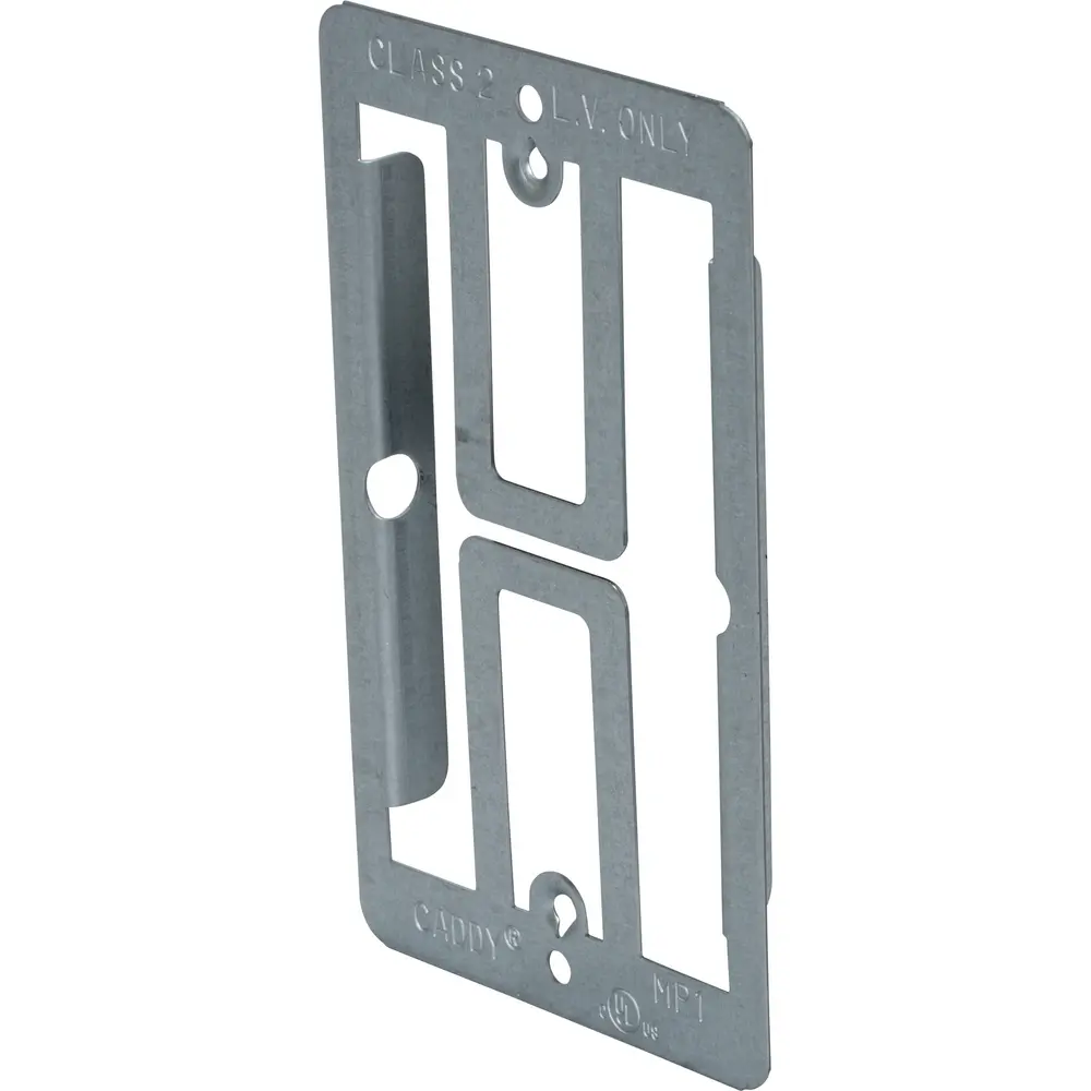Low Voltage Mounting Plate, Single-Gang, Silver 3 Low Voltage Mounting Plate, Single-Gang, Silver