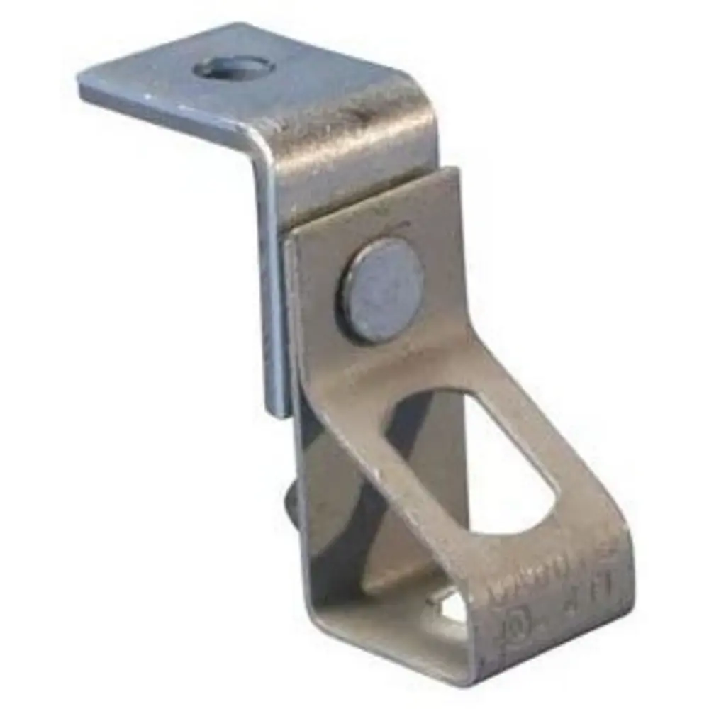 Thread Install Rod Hanger w/ Angle Bracket, 0.25" Hole 1, Plain, 0.375" Hole 2, Threaded