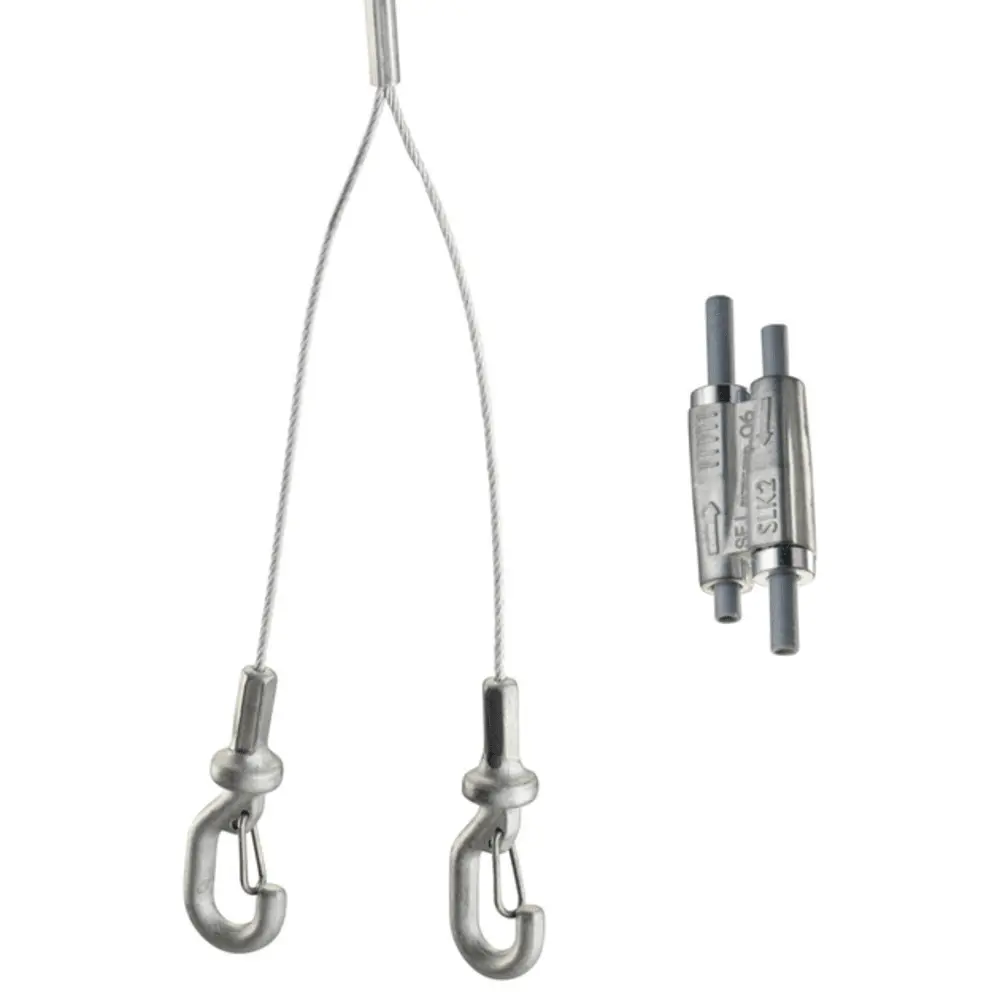 6.6 ft. Tool-Free 2mm Wire Rope Hanger Kit w/ Y-Hook End-Fitting