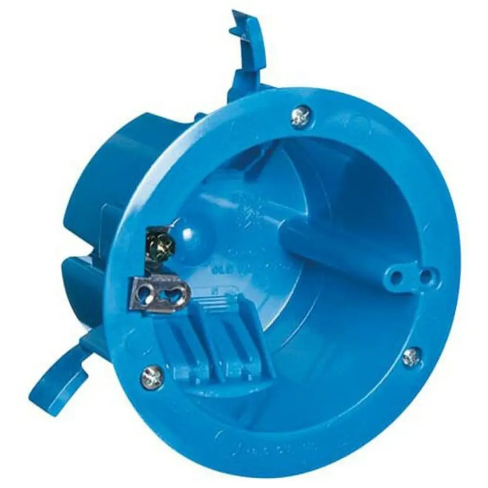 3/0-4/0 Old Work Ceiling Box w/ Swing Clamps, 18.0 Cu. In., Blue