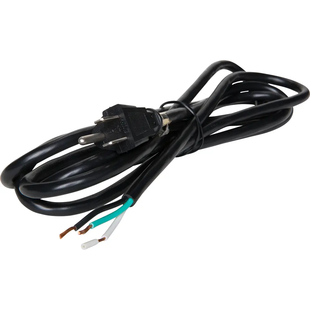 9ft 13A SJTW 16/3AWG Appliance Cord, 5-15 Plug