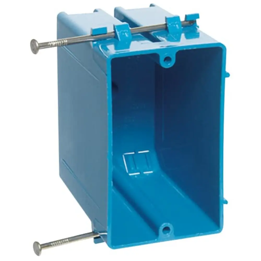 Single-Gang Zip Box w/ Nails, 22 Cu. In, Blue 1 Single-Gang Zip Box w/ Nails, 22 Cu. In, Blue