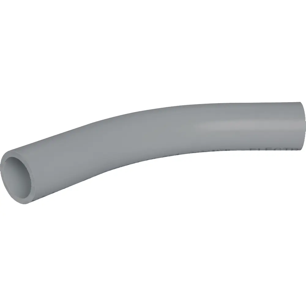 1-1/2" 45° PVC Plain End Elbow, Schedule 40, 18" Radius