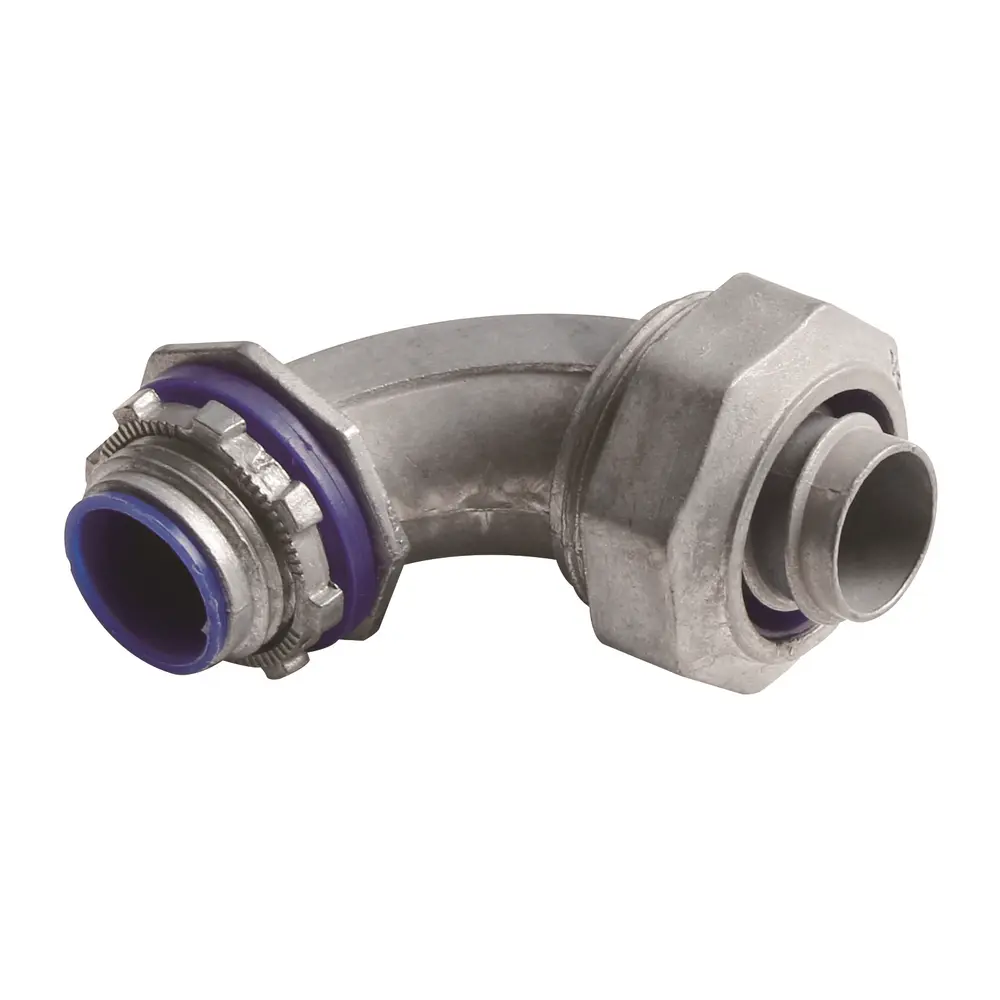 1-1/2" 90° Liquid-Tight Connector Insulated, Zinc Die Cast