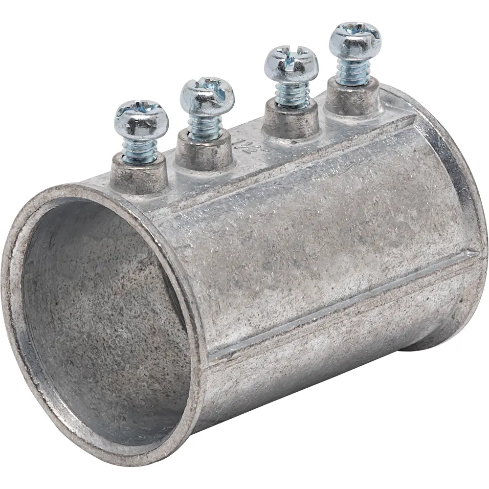 1-1/2" EMT Set Screw Coupling, Zinc Die Cast