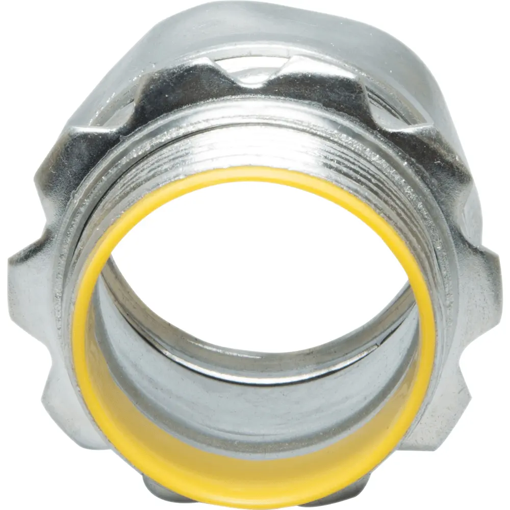 1-1/2" EMT Steel Compression Connector w/ Insulated Throat