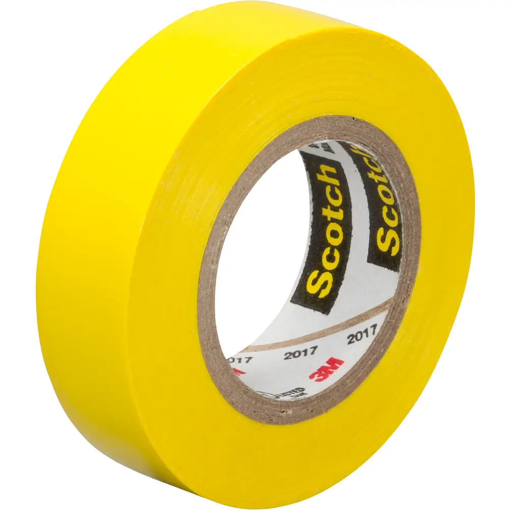 1/2" x 20' Scotch® Vinyl Color Coding Electrical Tape 35, Yellow