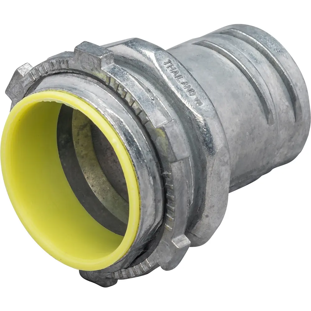1-1/2 in. Screw-In Flex to Box Insulated Coupling, Die-Cast Zinc
