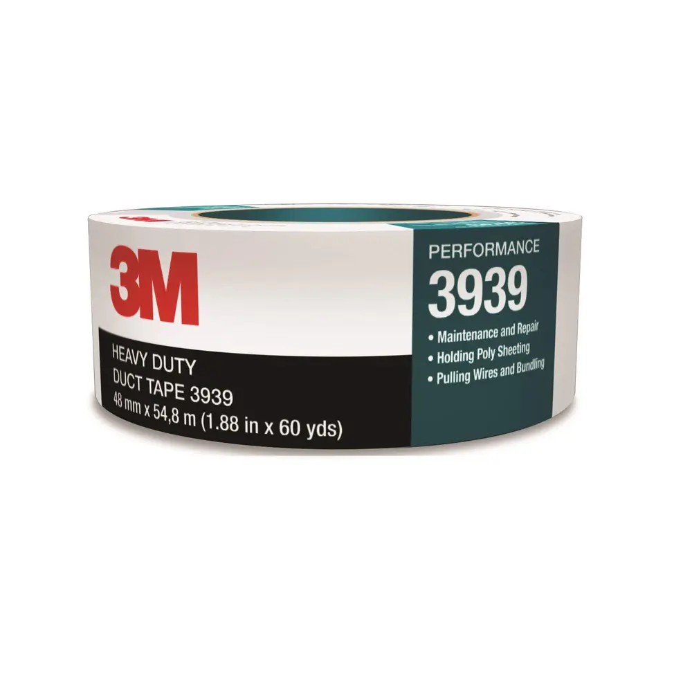 24 mm x 54.8 m Heavy Duty Duct Tape 3939, Silver, 9.0 mil