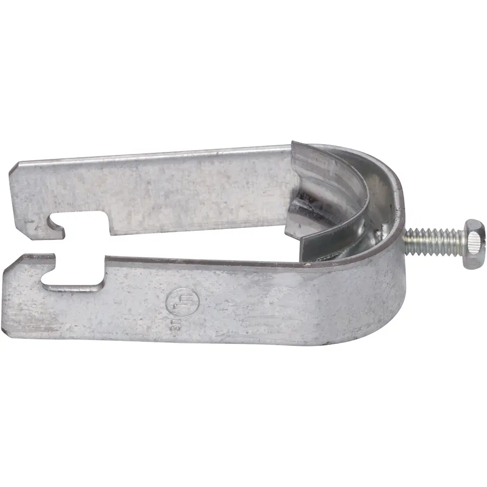 1-1/2" Rigid - 2" EMT One Piece Strut Clamp, Electro-Galvanized