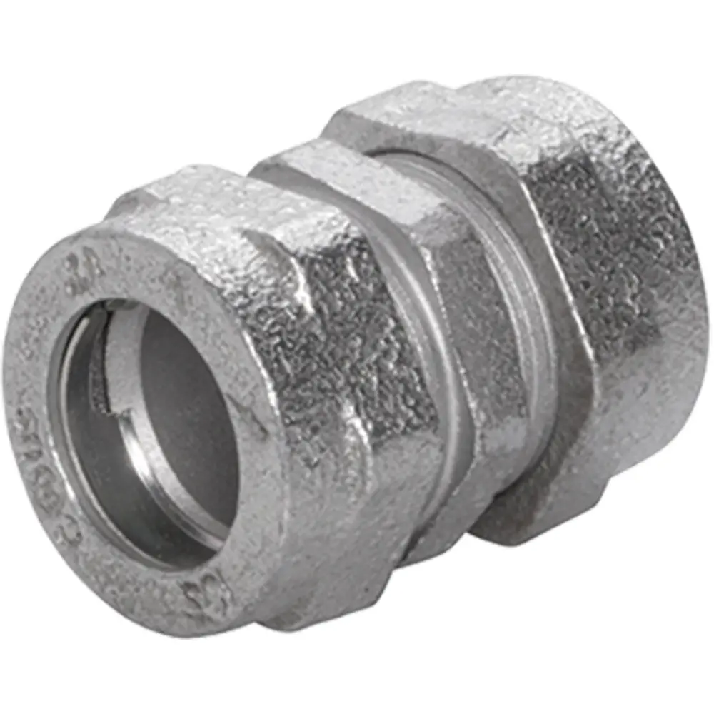 1-1/2" Rigid Compression Coupling, Malleable Iron