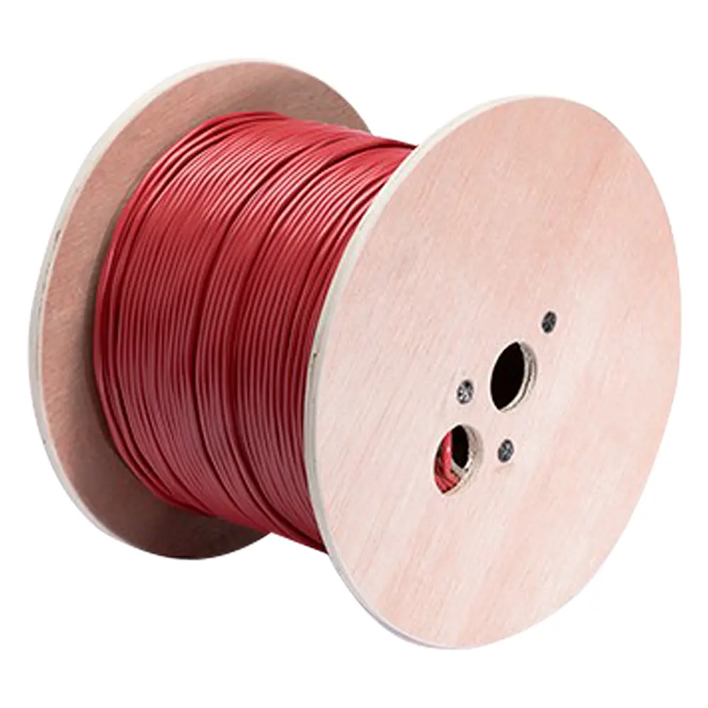 1000' Red, 14 AWG, Solid, 1 Pair, Shielded Plenum Fire Alarm Cable, Copper