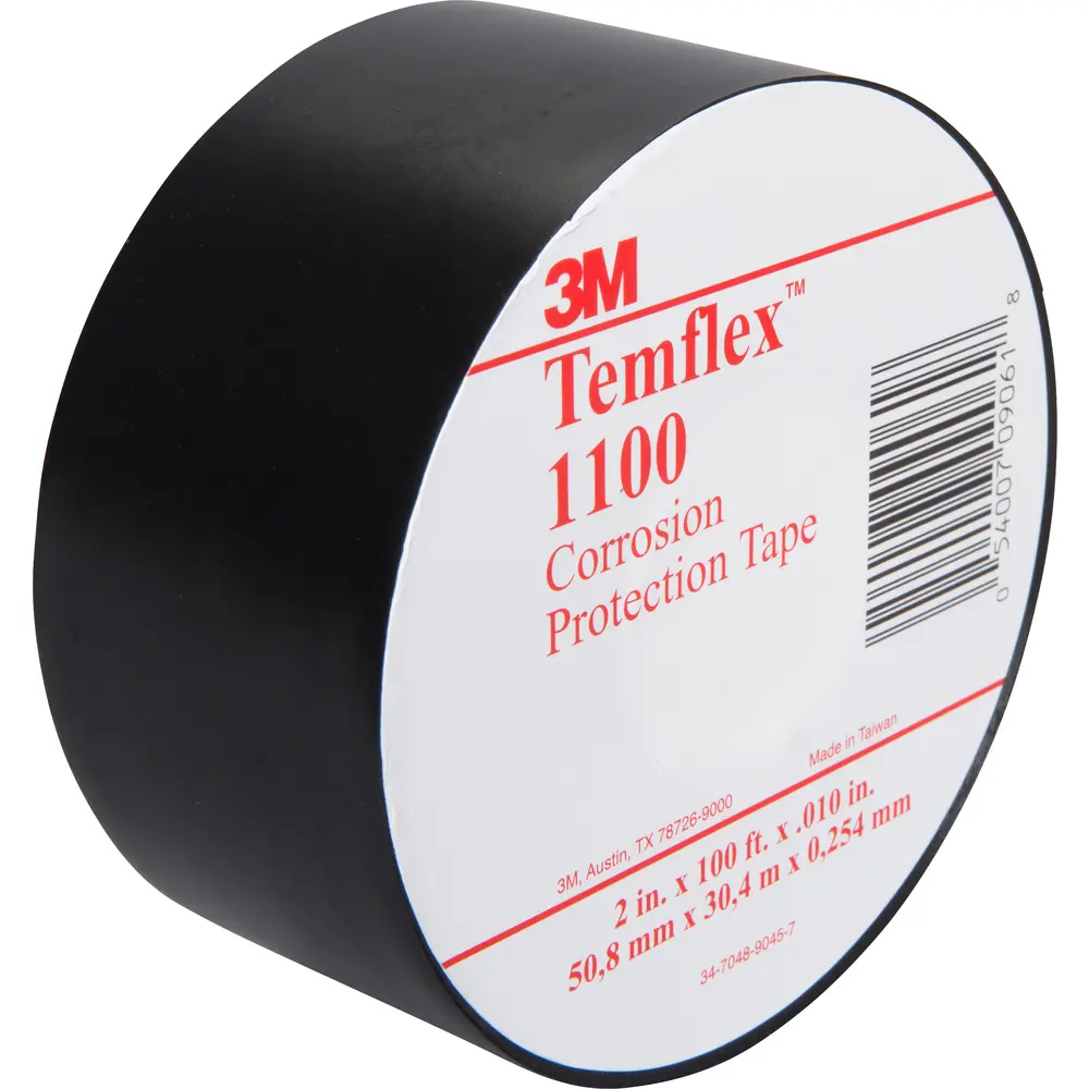2" x 100' Temflex™ Vinyl Corrosion Protection Tape 1100, Printed, Black