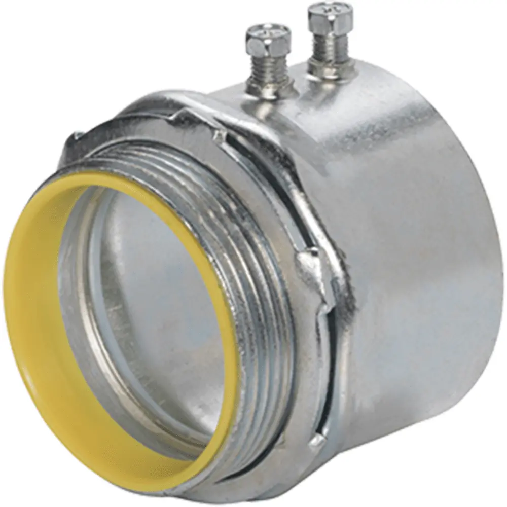 1-1/2" Steel Set Screw Connector w/ Insulated Throat
